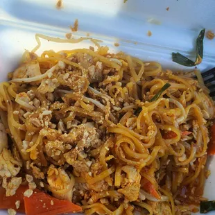 Pad thai noodles