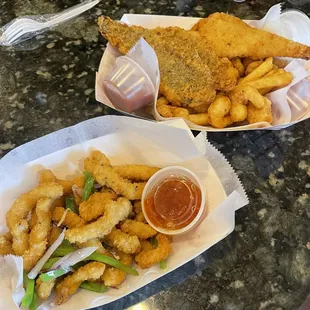 Calamari and Fried Fish