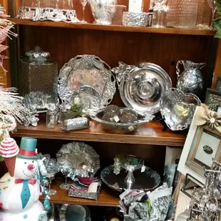 Gorgeous silver trays , pitcher , bowls etc....