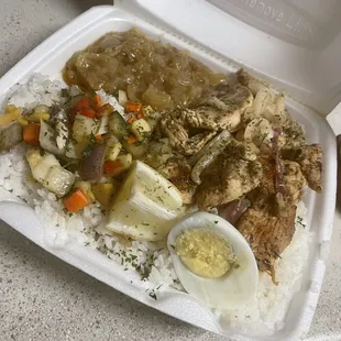 Ndindy Dibi Chicken with White Rice