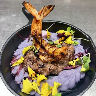 a plate of food on a table