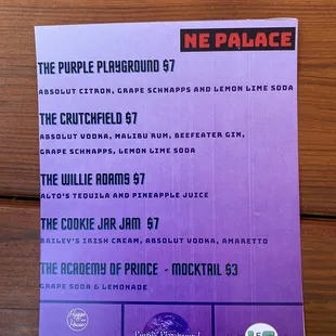 the ticket for the purple playground