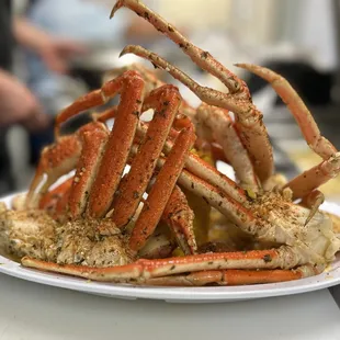 crab legs on a plate