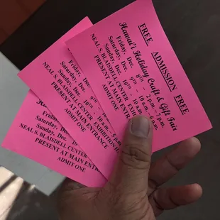 Mahalos to the dude who gave me these Free Admission passes for the &quot;Hawaii holiday craft &amp; gift fair&quot; *12/10/23