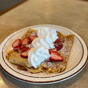 Swedish Crepes with strawberries