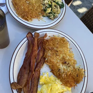 Ben's special and Bacon and eggs