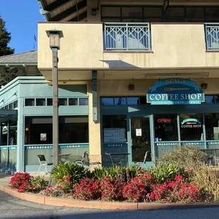 the front of the building