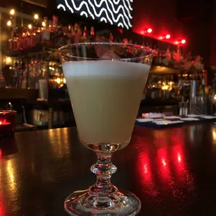 Whiskey sour - so good!! Follow me on IG @denjeneats