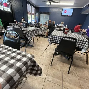 Seating. About 12 tables, I think they are adding outside seating at some point