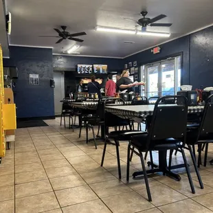 Inside, view of order counter