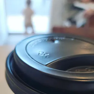 Families &amp; children love it here too.  PB latte, almond milk, hot to-go.