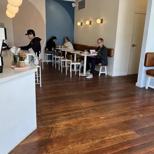 Inside. Clean and modern.