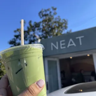 Iced Matcha Latte with Vanilla