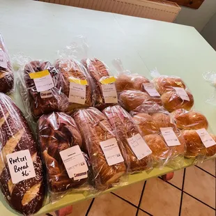 a variety of baked goods