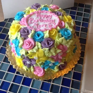 My incredible birthday cake while on my camping trip!