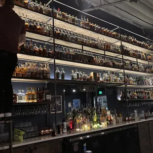 a man standing on a ladder