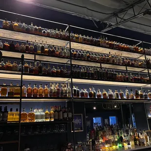 Selection of whiskey and bourbon. They also have other liquors (just not as vast of a selection).