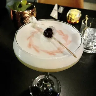 Whiskey Sour w/ cherry added by request