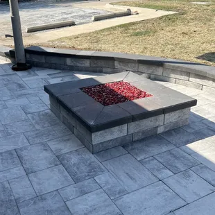 Store patio and fire pit