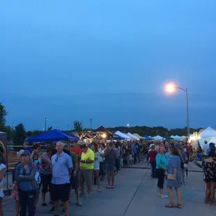 The line for the bathroom is representative of the whole festival