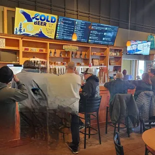 customers at the bar