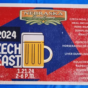 a sign for the beer festival