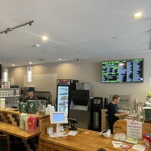 Counter and menus