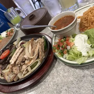 beef and chicken fajita