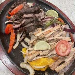 Chicken and Beef Fajitas for 2