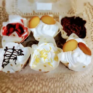 a variety of desserts