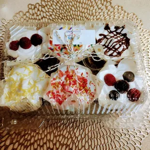 a variety of toppings