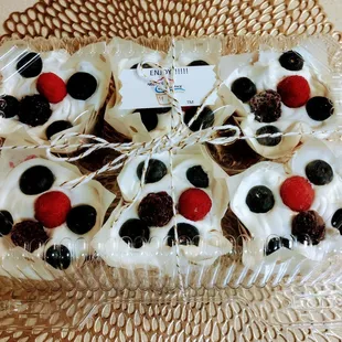 a variety of toppings