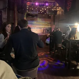 Stage, waiting for comedians