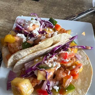 Shrimp tacos - delicious!!