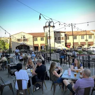 Outdoor patio with live music