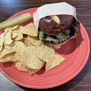 Mushroom &amp; Cheese veggie burger