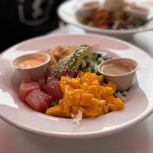 Poke Bowl with Quinoa base. My 15-year old daughter loved it!