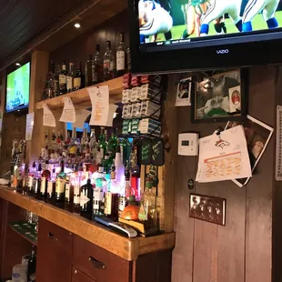 the bar and television