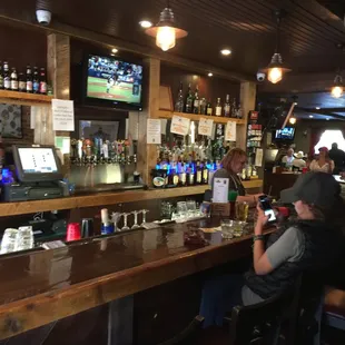 Here is what the bar looks like when you walk in the front.