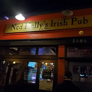 the front of the restaurant