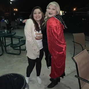 My gf and her BFF on Halloween night at Ned's