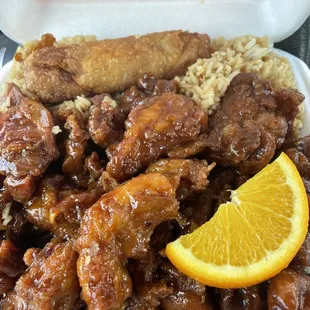 Orange chicken combination