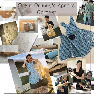 Great Granny&apos;s Apron Contest:  Figure out an apron, win a vintage set of sewing books.