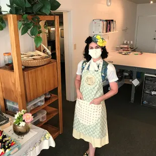 Love how her apron turned out! She continued on in our more advanced classes and accomplished much more after being inspired.