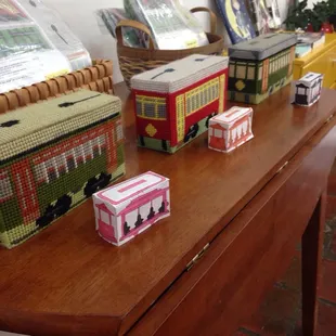 Needlepoint street cars!