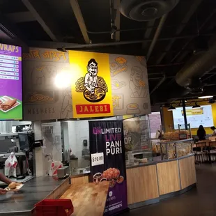 the inside of a fast food restaurant