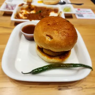 Chilli Garlic Vada Pav
