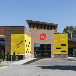 the entrance to the restaurant