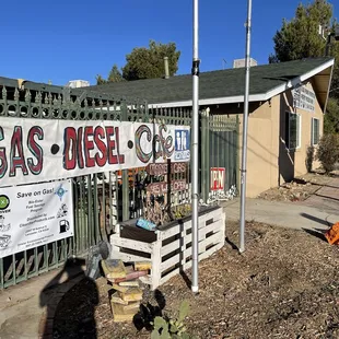 a sign for a gas company