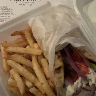 Classic gyro with fries